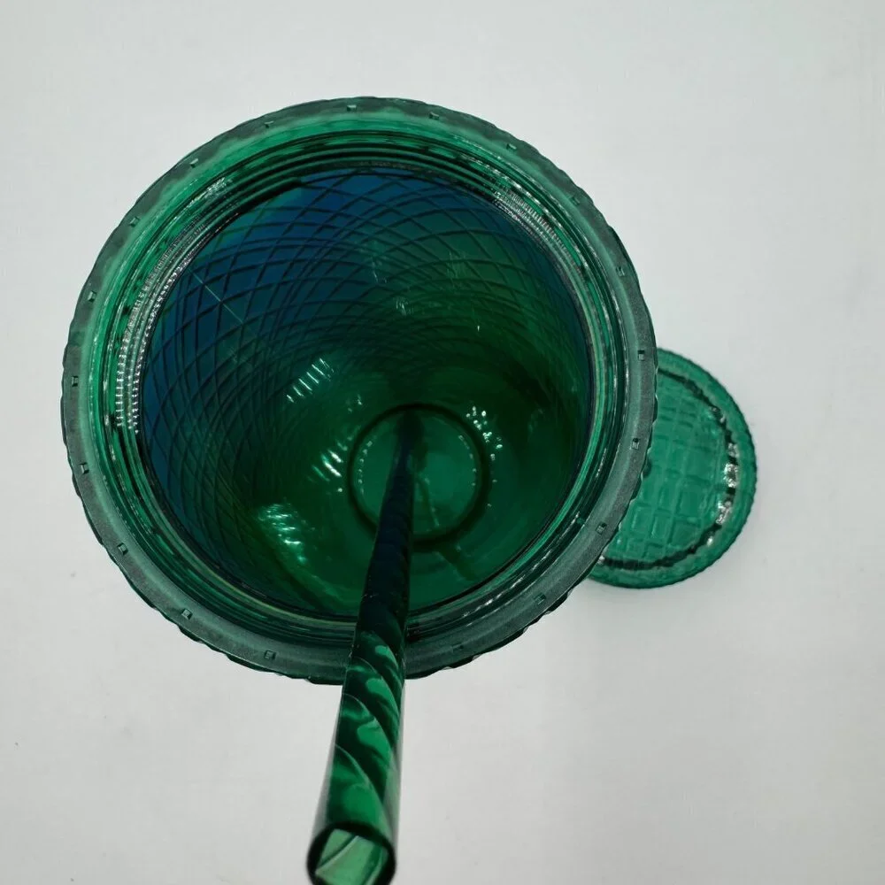 Starbucks Emerald Green Jeweled Cold cup 24oz Tumbler